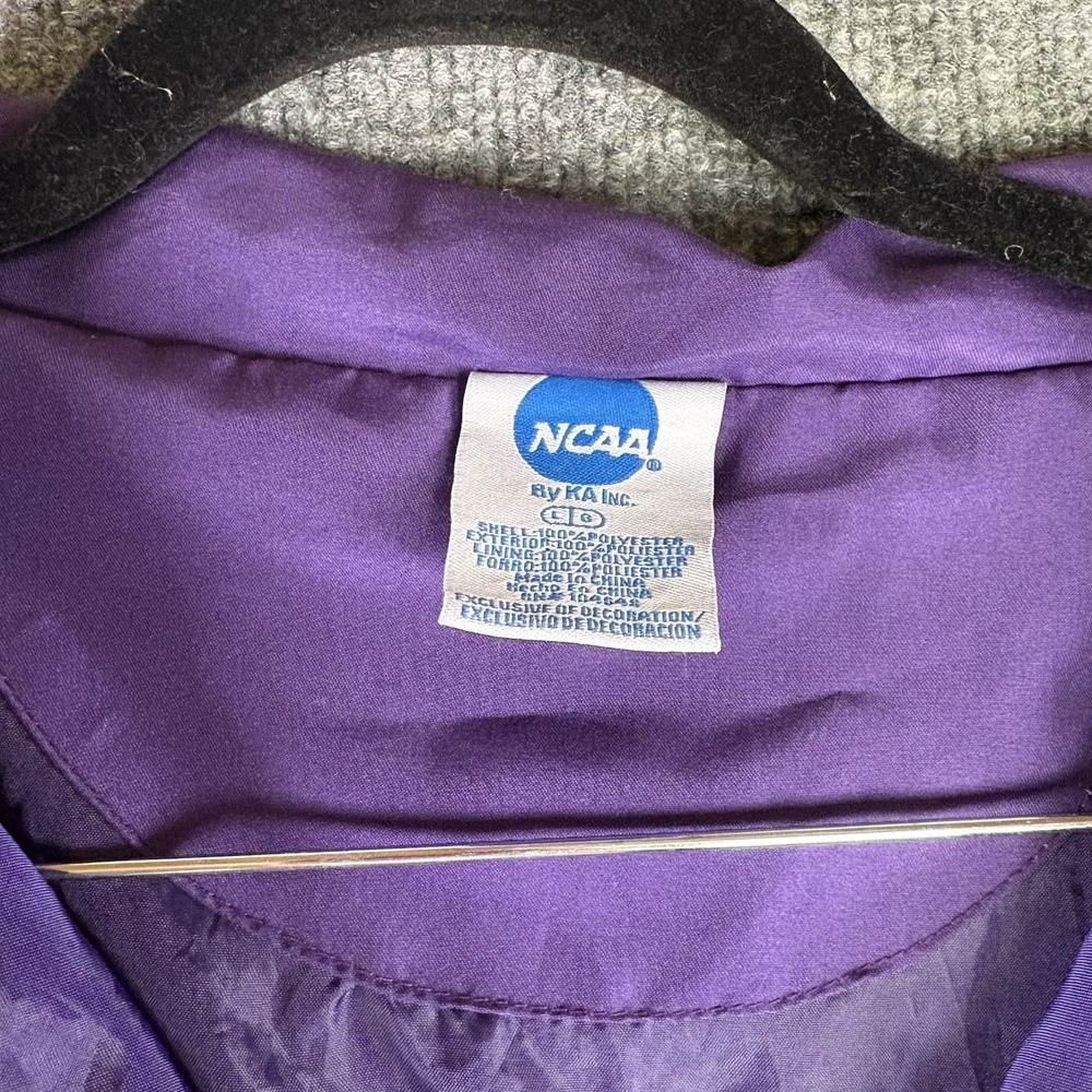 LSU Tigers NCAA Purple Gold Pullover Windbreaker Jacket Mens XL Embroidered - Picture 3 of 6